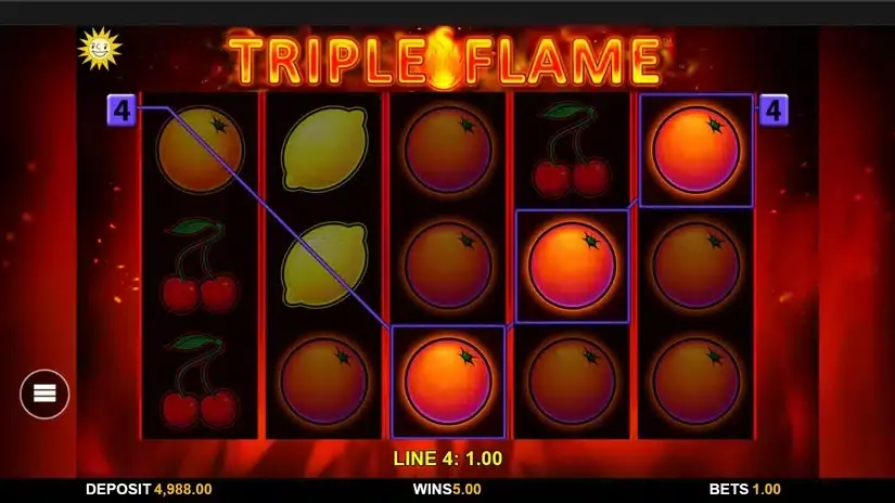 Triple Flame slot screenshot 3