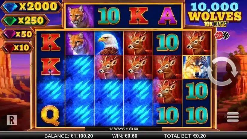 10,000 Wolves 10K Ways slot screenshot 2