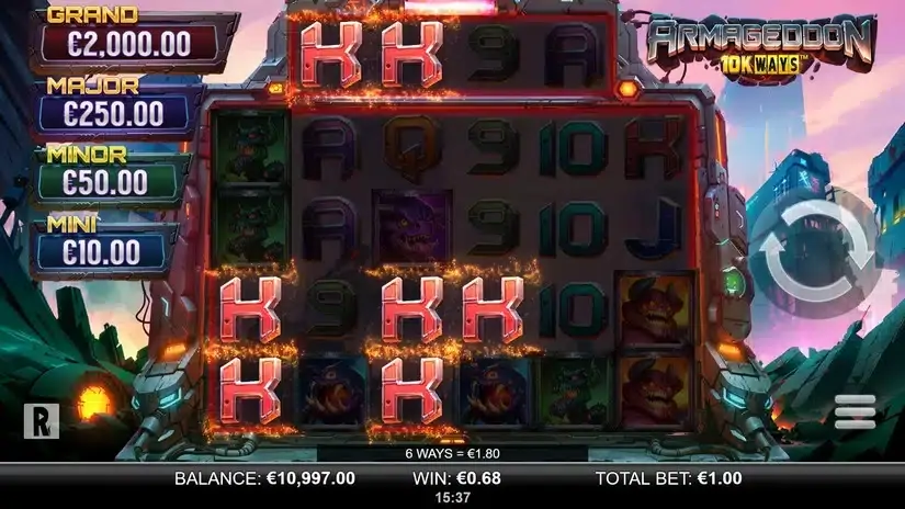 Armageddon 10k Ways slot screenshot 2