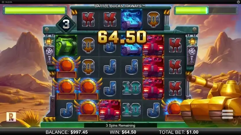 Battle Bucks 10k Ways slot screenshot 4