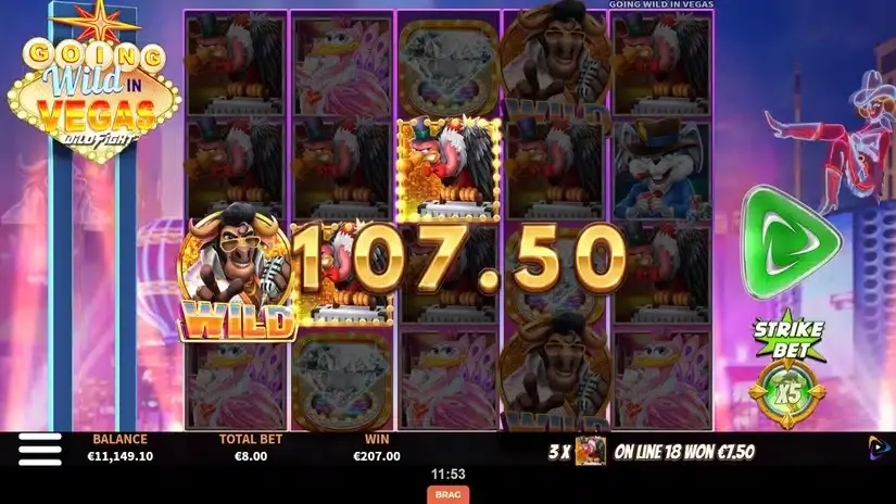 Going Wild in Vegas Wild Fight slot screenshot 