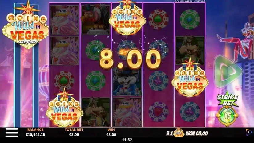 Going Wild in Vegas Wild Fight slot screenshot 4