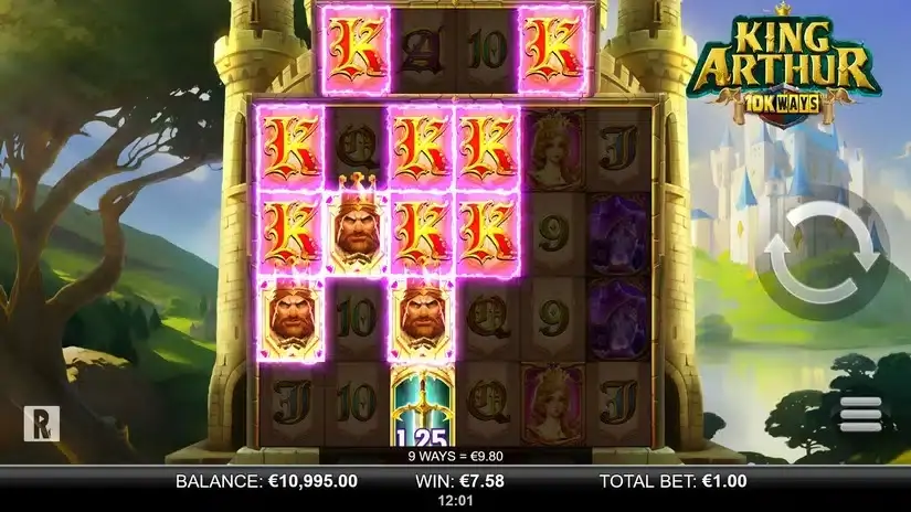 King Arthur 10K Ways slot screenshot 2