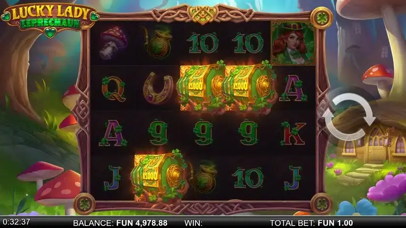 Lucky Lady Leprechaun slot screenshot 2