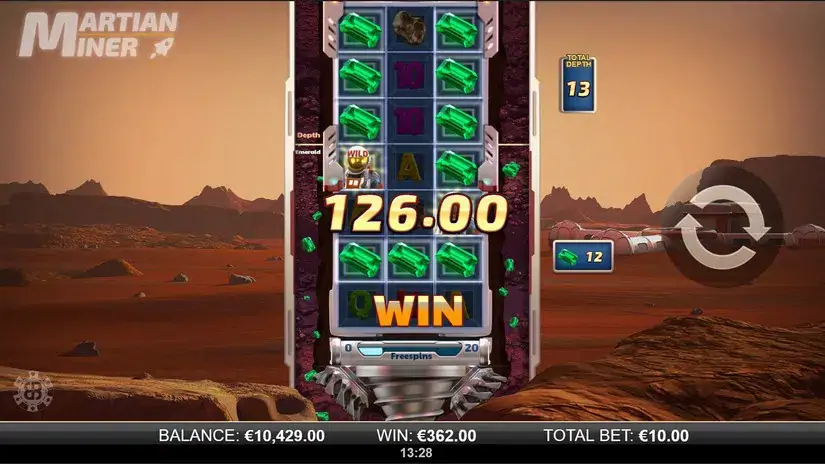 Martian Miner Infinity Reels slot screenshot 6