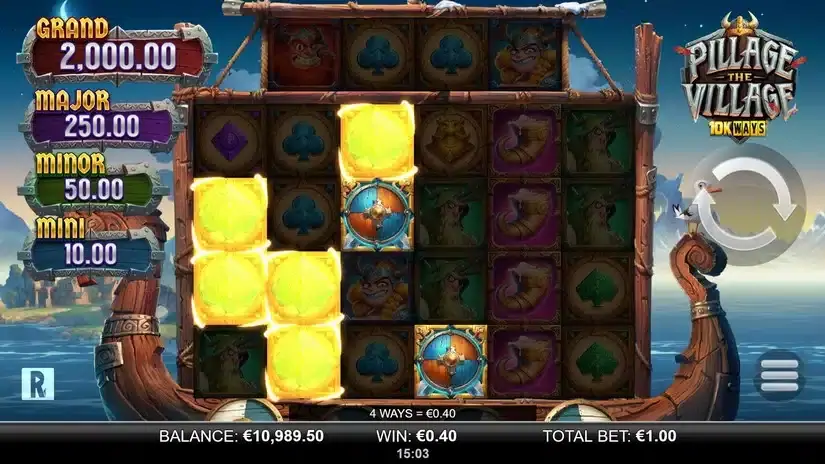 Pillage the Village 10k Ways slot screenshot 2
