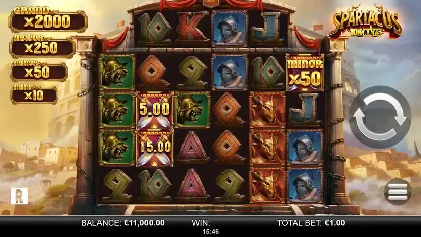 Spartacus 10K Ways slot screenshot 1