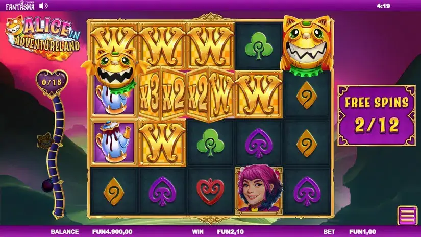 Alice In Adventureland slot screenshot 6