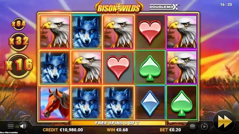 Bison Wilds DoubleMax slot screenshot 