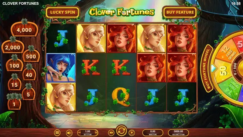 Clover Fortunes slot screenshot 
