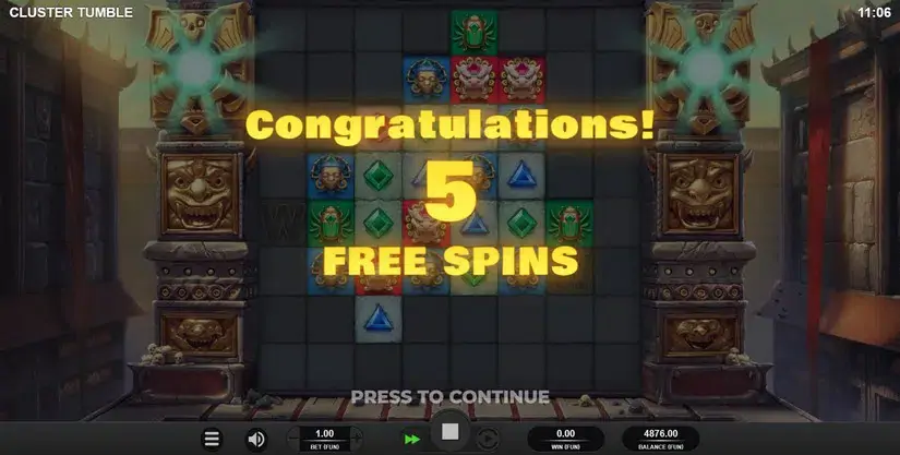 Cluster Tumble slot screenshot 3