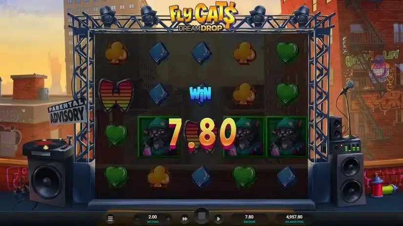 Fly Cats Dream Drop slot screenshot 2