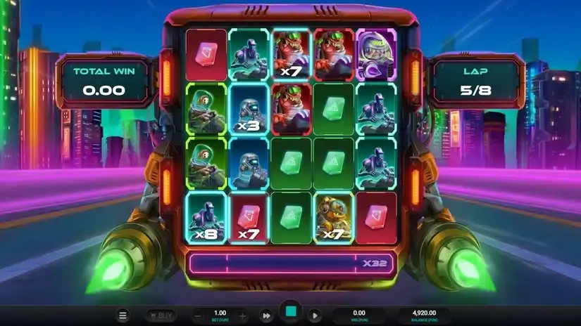 Galactic Racers slot screenshot 