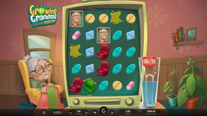 Growing Grandma Dream Drop slot screenshot 