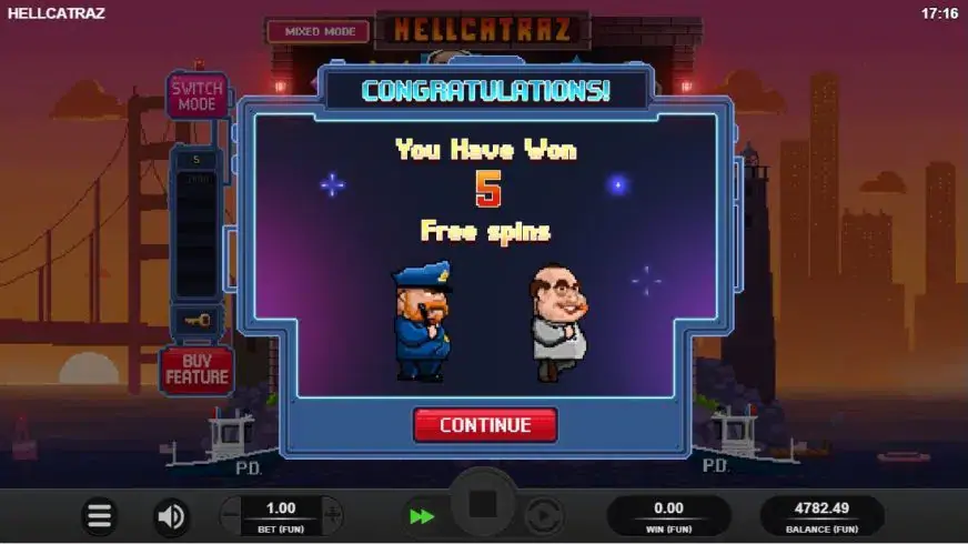 Hellcatraz slot screenshot 4