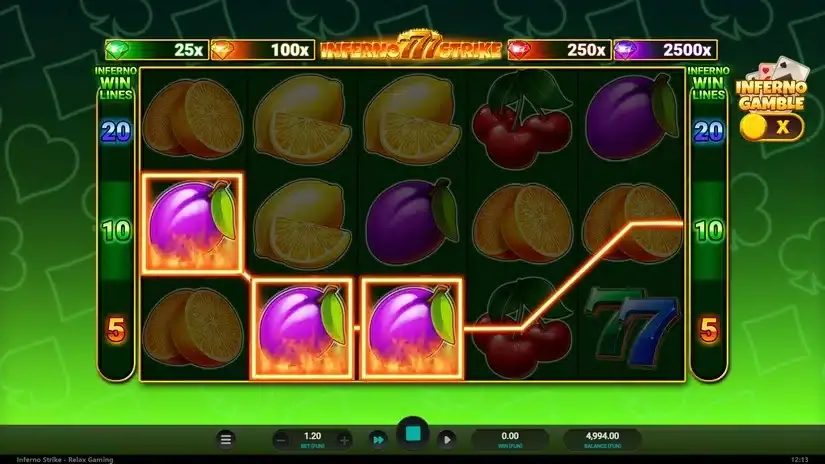 Inferno Strike slot screenshot 2