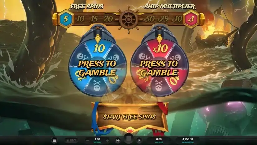 Kraken’s Cove slot screenshot 2