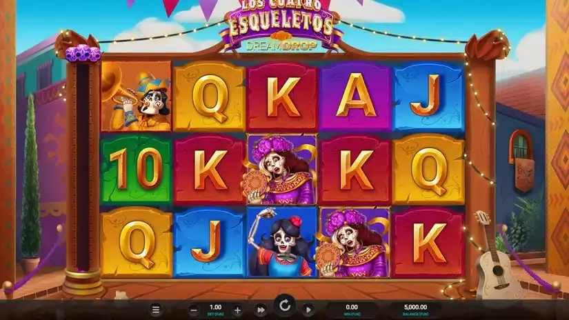 Los Cuatro Esqueletos Dream Drop slot screenshot 1