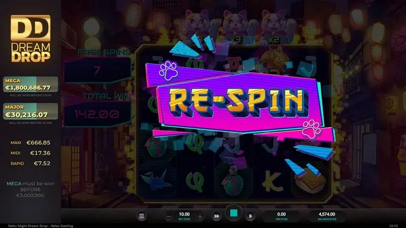 Neko Night Dream Drop slot screenshot 5