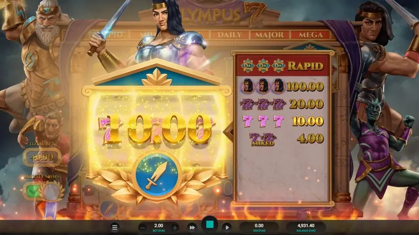 Olympus 7’s Dream Drop slot screenshot 5
