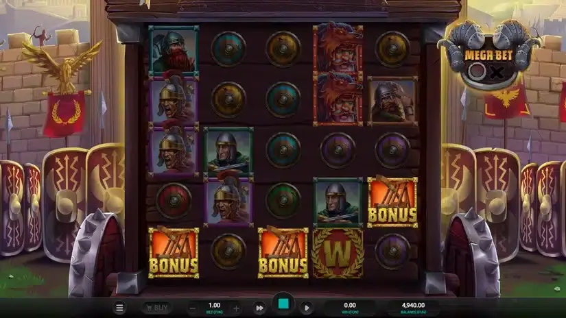 Roman Rivals slot screenshot 2