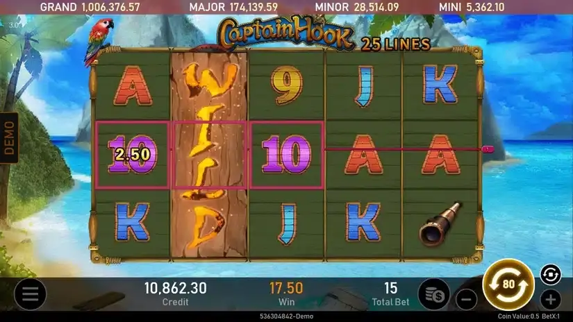 Captain Hook slot screenshot 2