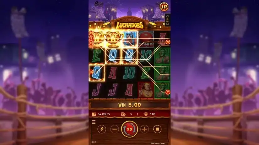 Luchadors slot screenshot 2