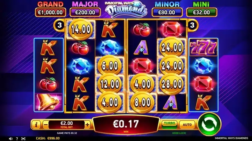 Immortal Ways Diamond slot screenshot 3