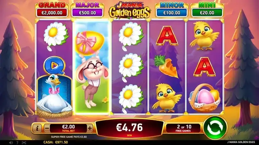 J Mania Golden Eggs slot screenshot 