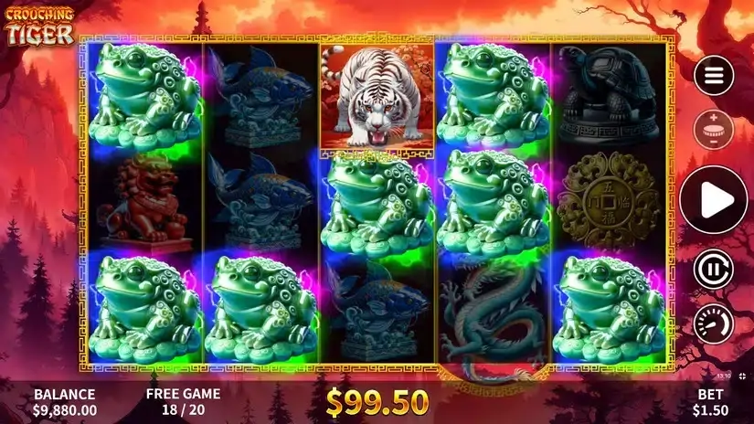 Crouching Tiger slot screenshot 