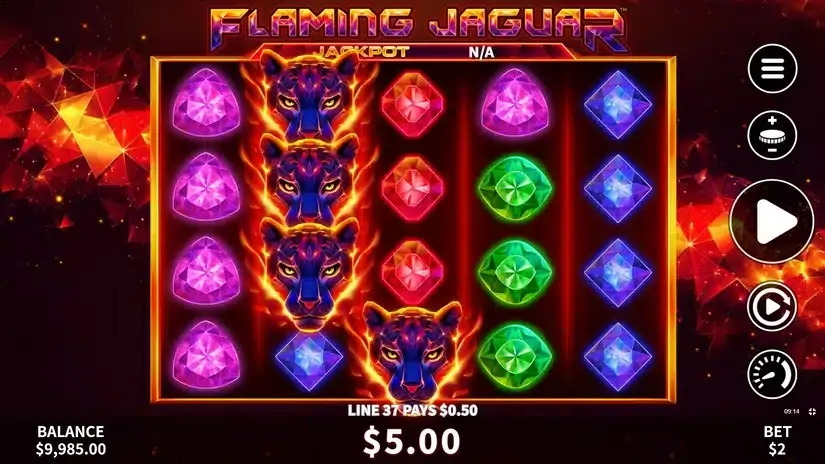 Flaming Jaguar slot screenshot 3