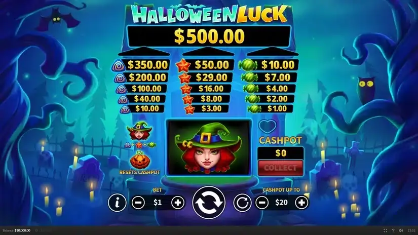 Halloween Luck slot screenshot 