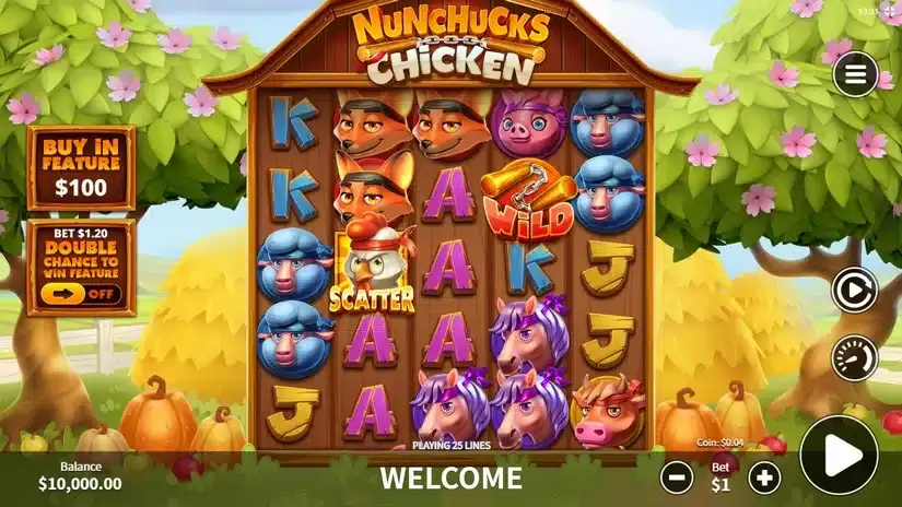Nunchucks Chicken slot screenshot 1