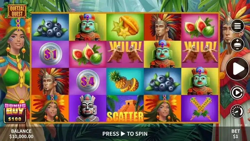 Quetzal Quest slot screenshot 1