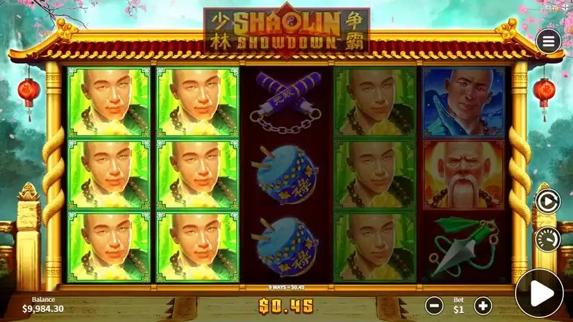 Shaolin Showdown slot screenshot 3
