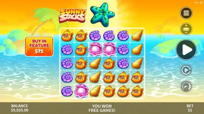 Sunny Stacks slot screenshot 2