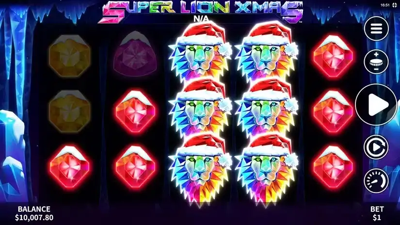 Super Lion Xmas slot screenshot 4