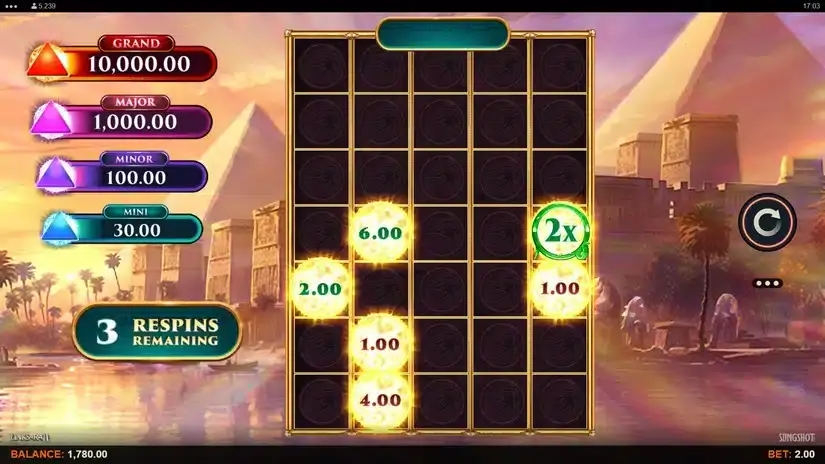 Links of Ra II slot screenshot 3