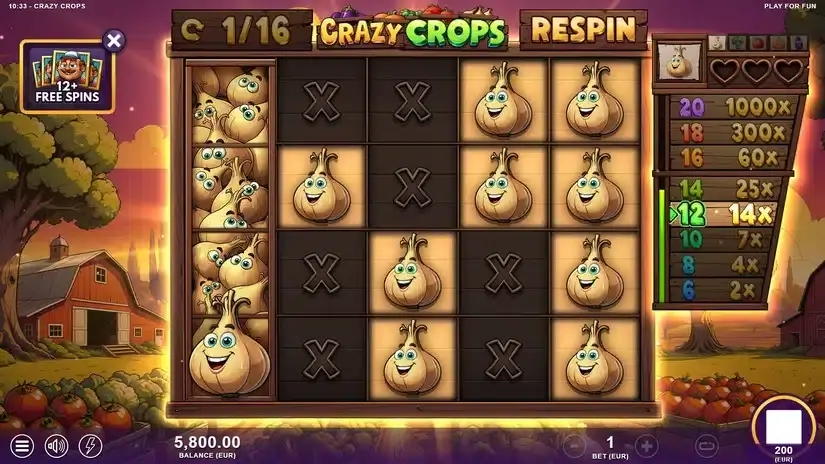 Crazy Crops slot screenshot 4