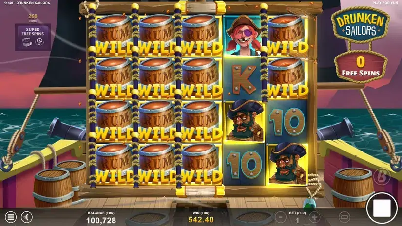 Drunken Sailors slot screenshot 8