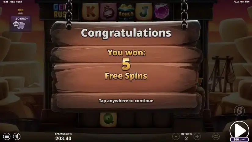 Gem Rush slot screenshot 4