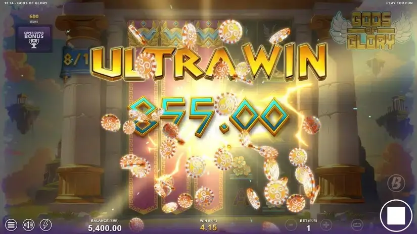 Gods of Glory slot screenshot 