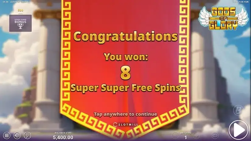 Gods of Glory slot screenshot 2