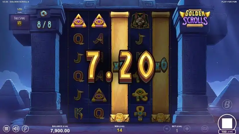 Golden Scrolls slot screenshot 