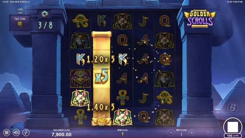 Golden Scrolls slot screenshot 3