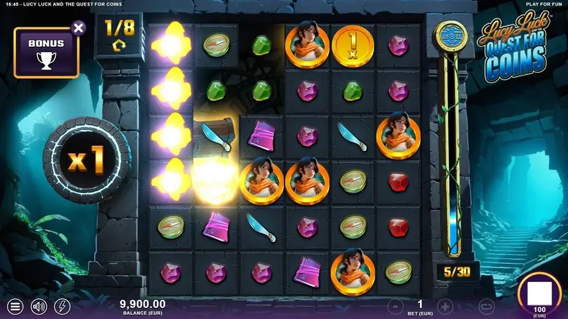 Lucy Luck and the Quest for Coins slot screenshot 4