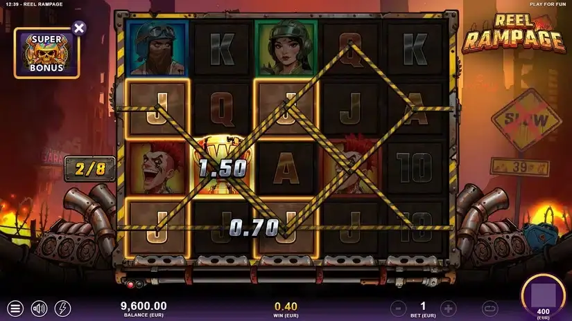 Reel Rampage slot screenshot 3