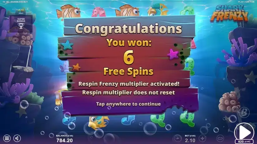 Shark Frenzy slot screenshot 4