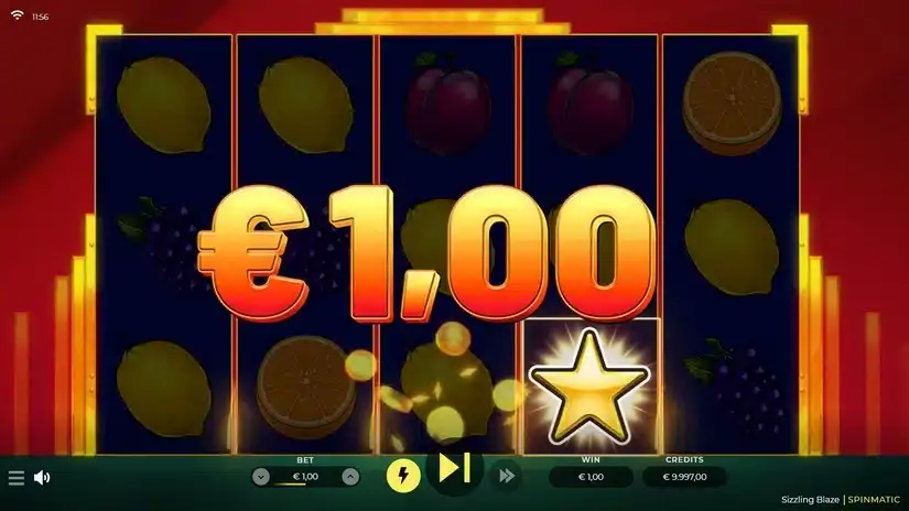 Sizzling Blaze slot screenshot 2