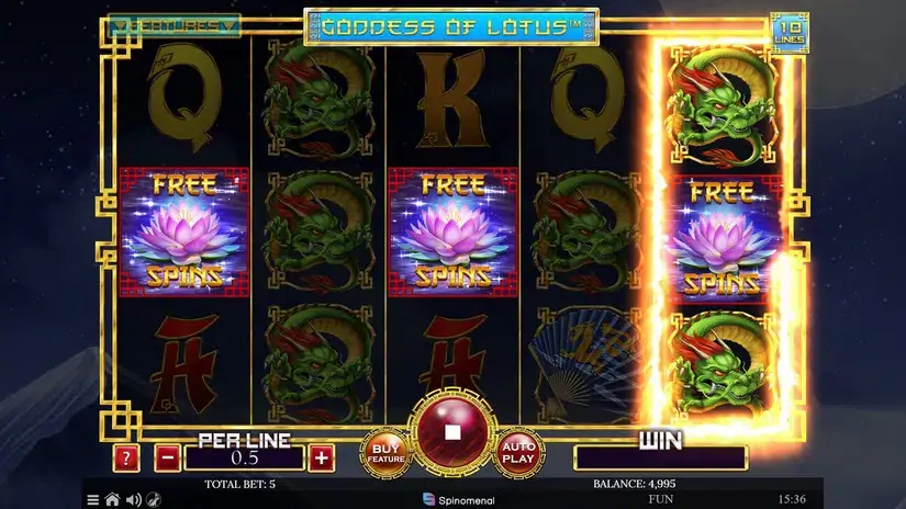 Goddess Of Lotus 10 Lines slot screenshot 3